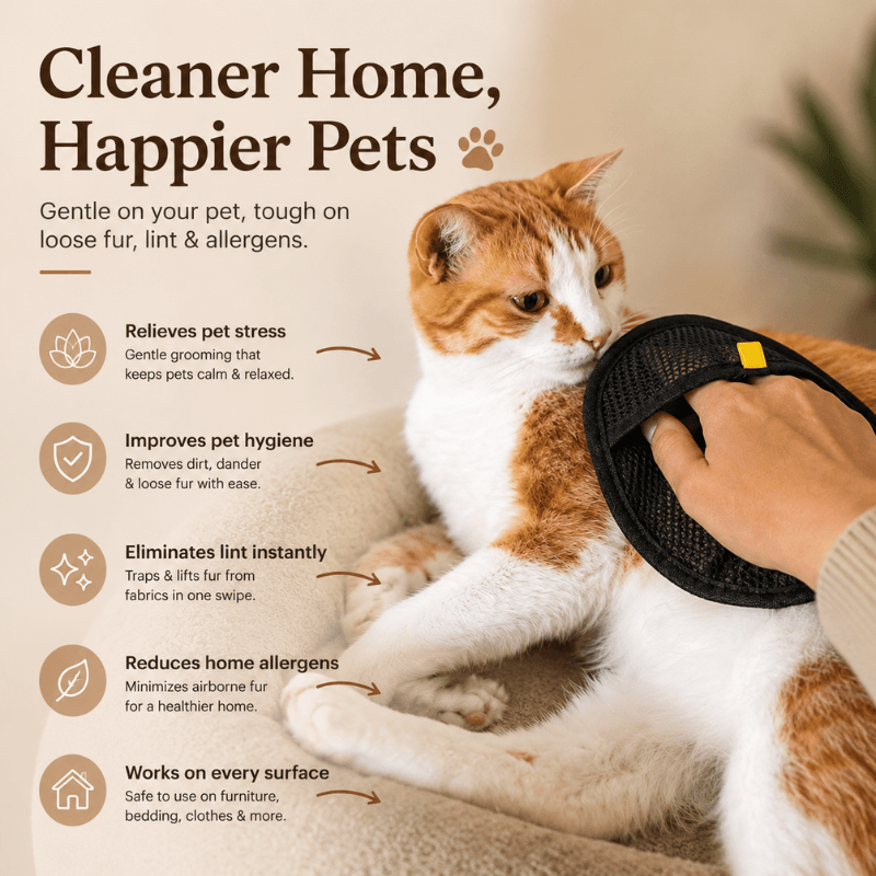 Swipe&Shed™ Premium Pet Hair Remover Mitt