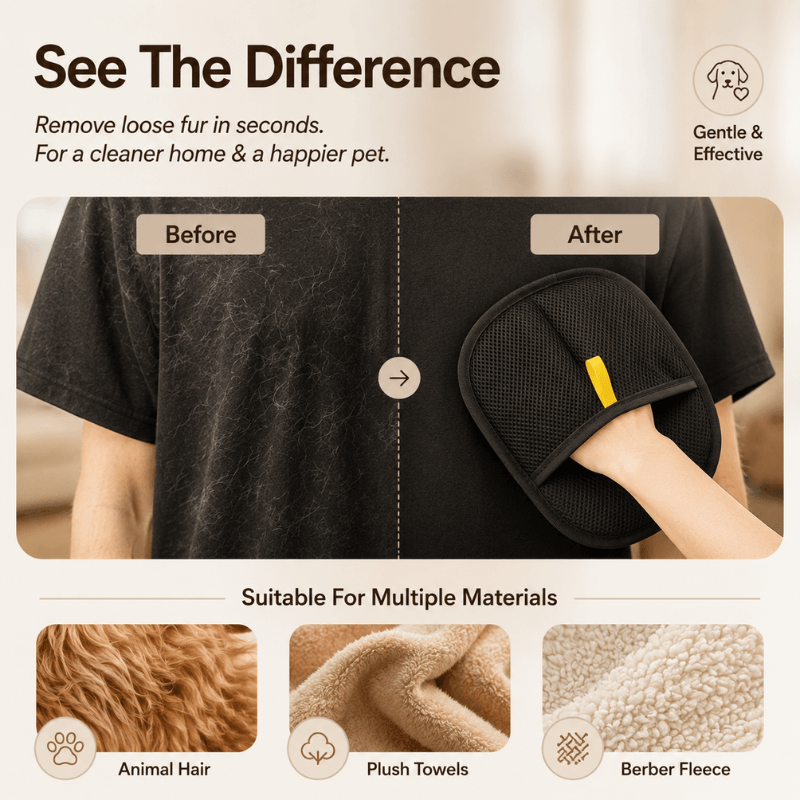 Swipe&Shed™ Premium Pet Hair Remover Mitt
