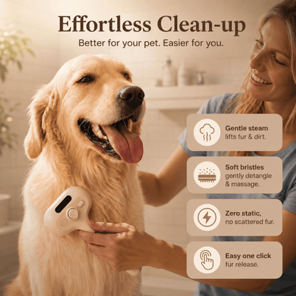 Swipe&Shed™ FurGlow Steam Grooming Brush
