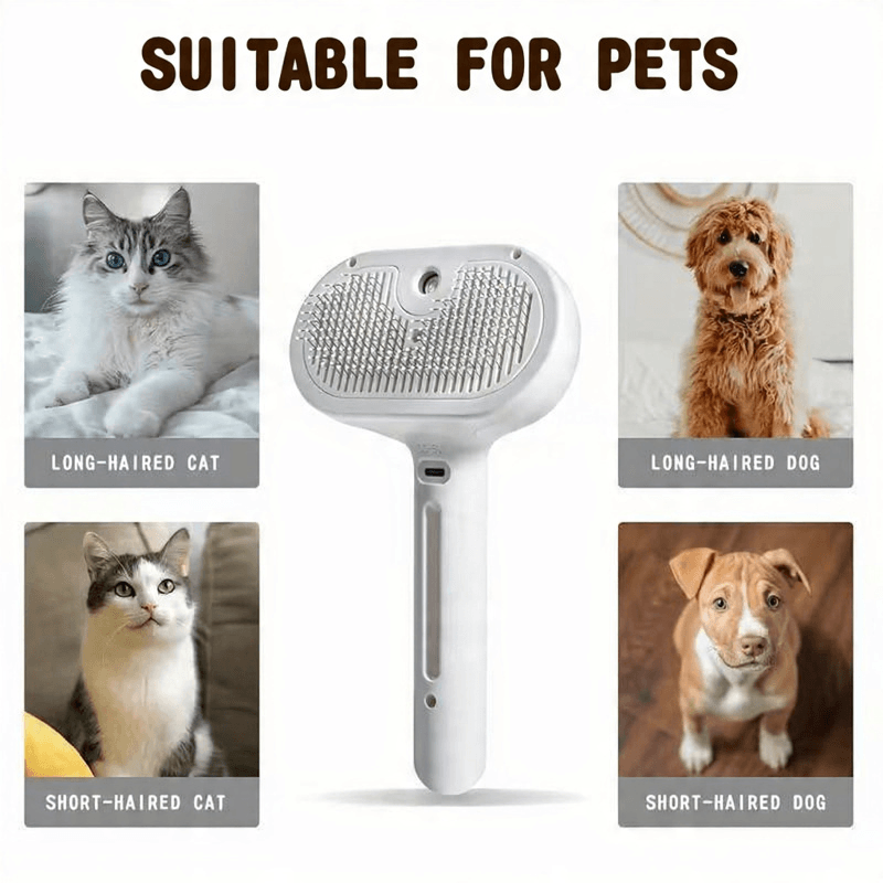 Swipe&Shed™ FurGlow Steam Grooming Brush